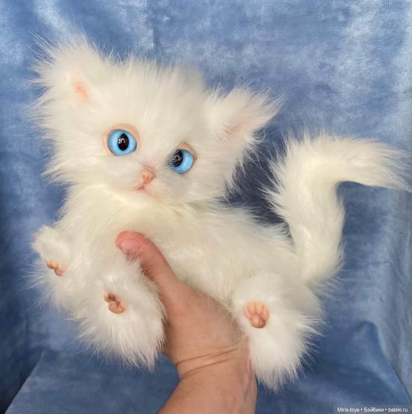 Кошечка Глория — Игрушки в смешанной технике (мех и глина): Арт (фото 7)