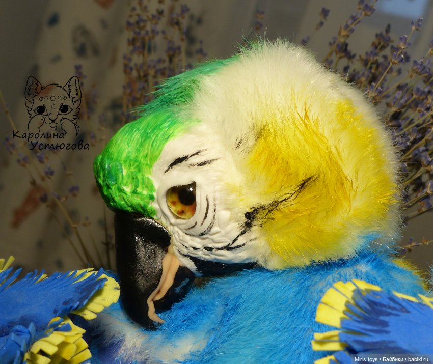 Застенчивый Ара — Игрушки в смешанной технике (мех и глина): Арт (фото 4)