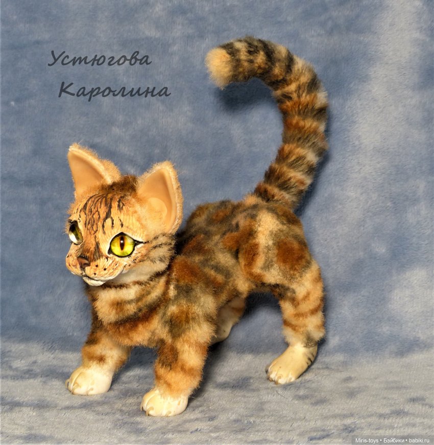 Портретный котик — Игрушки в смешанной технике (мех и глина): Арт (фото 7)