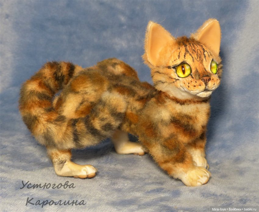 Портретный котик — Игрушки в смешанной технике (мех и глина): Арт (фото 9)