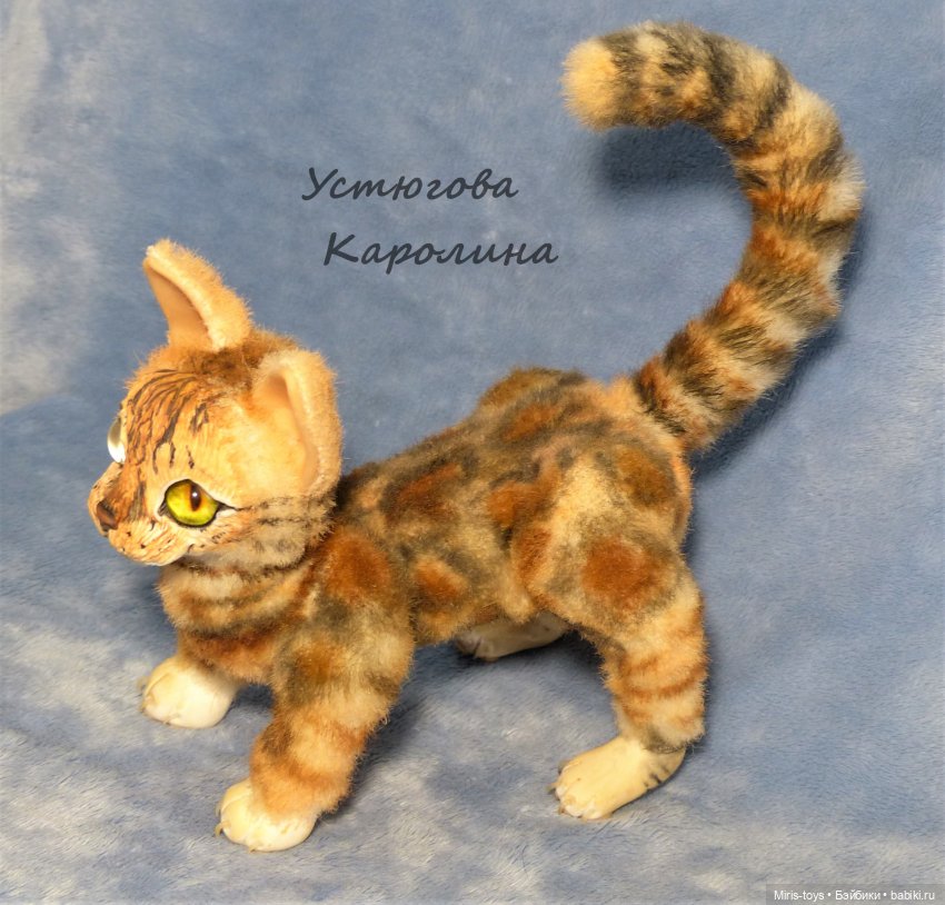 Портретный котик — Игрушки в смешанной технике (мех и глина): Арт (фото 10)