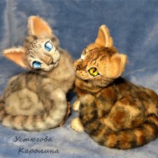 Совместные фото перед путешествием домой. Котики выполнение на заказ.