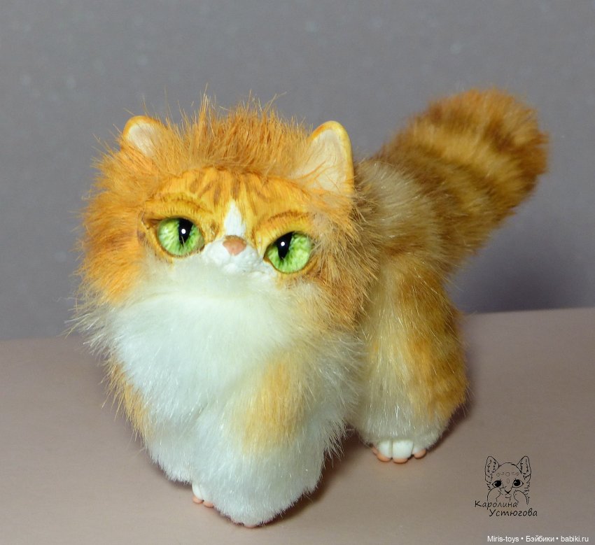 Рыжий наглый котенок — Игрушки в смешанной технике (мех и глина): Арт (фото 7)