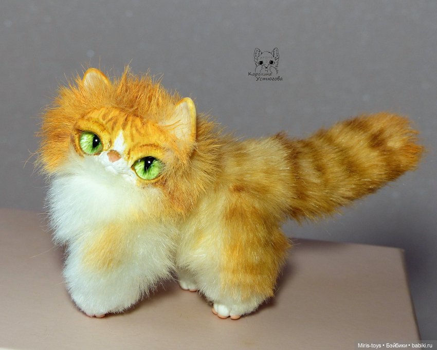 Рыжий наглый котенок — Игрушки в смешанной технике (мех и глина): Арт (фото 5)
