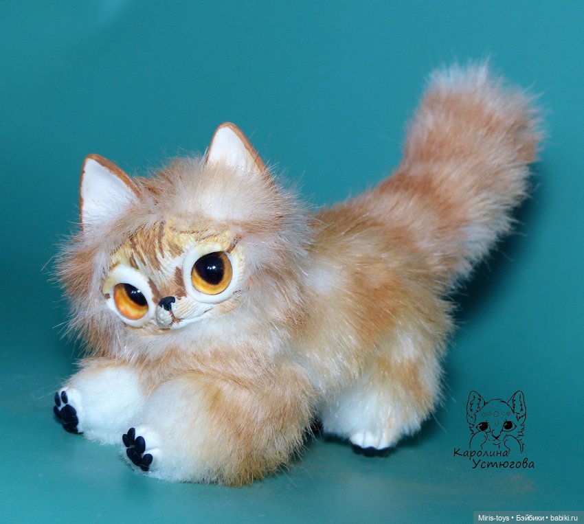 Котенок Потеряшка | Бэйбики Котенок Потеряшка — Игрушки в смешанной технике (мех и глина): Арт (фото 2)