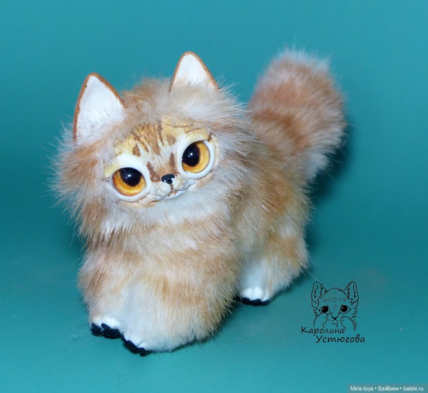 Котенок Потеряшка | Бэйбики Котенок Потеряшка — Игрушки в смешанной технике (мех и глина): Арт (фото 5)