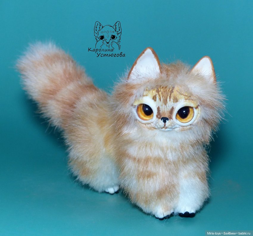 Котенок Потеряшка | Бэйбики Котенок Потеряшка — Игрушки в смешанной технике (мех и глина): Арт (фото 4)