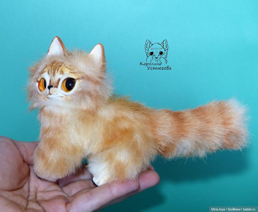 Котенок Потеряшка — Игрушки в смешанной технике (мех и глина): Арт (фото 6)