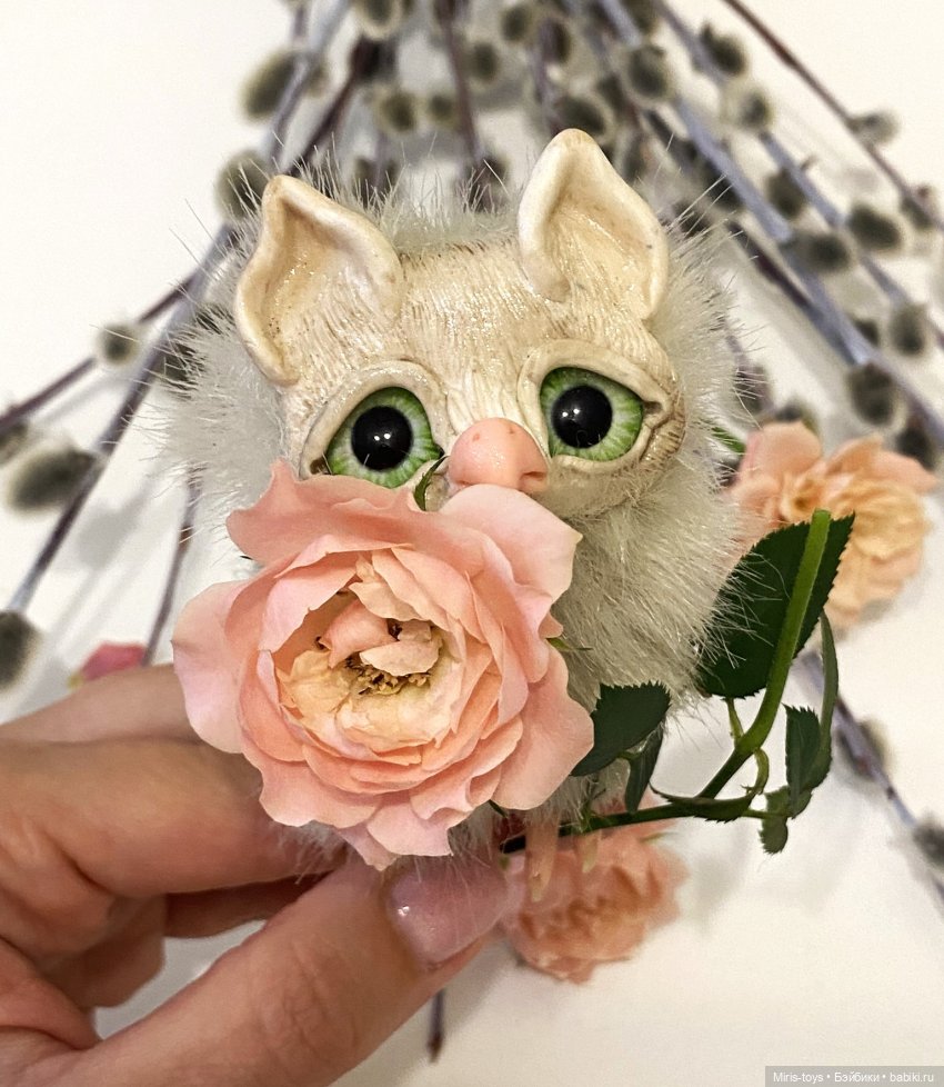 Совушка Женевьева — Игрушки в смешанной технике (мех и глина): Арт (фото 3)