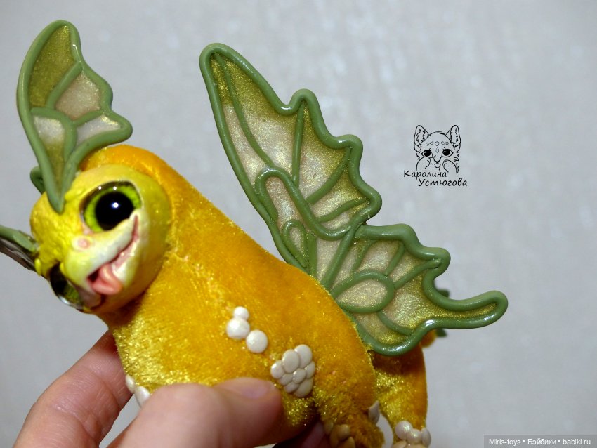 Дракончик Солнышко | Бэйбики Дракончик Солнышко — Игрушки в смешанной технике (мех и глина): Арт (фото 9)