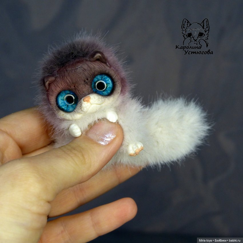 Три котенка — Игрушки в смешанной технике (мех и глина): Арт (фото 7)