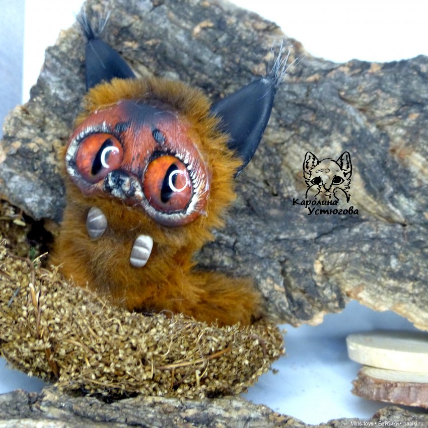 Котята Каркала — Игрушки в смешанной технике (мех и глина): Арт (фото 7)