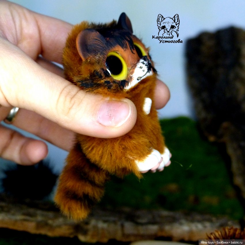 Тигрята — Игрушки в смешанной технике (мех и глина): Арт