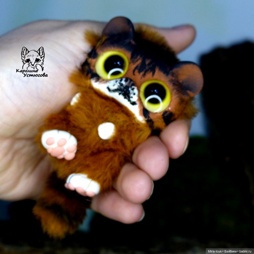 Тигрята — Игрушки в смешанной технике (мех и глина): Арт