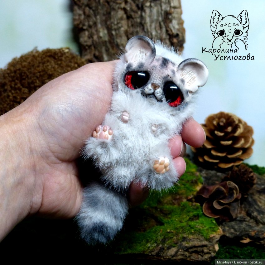 Котята Гепарда — Игрушки в смешанной технике (мех и глина): Арт (фото 9)