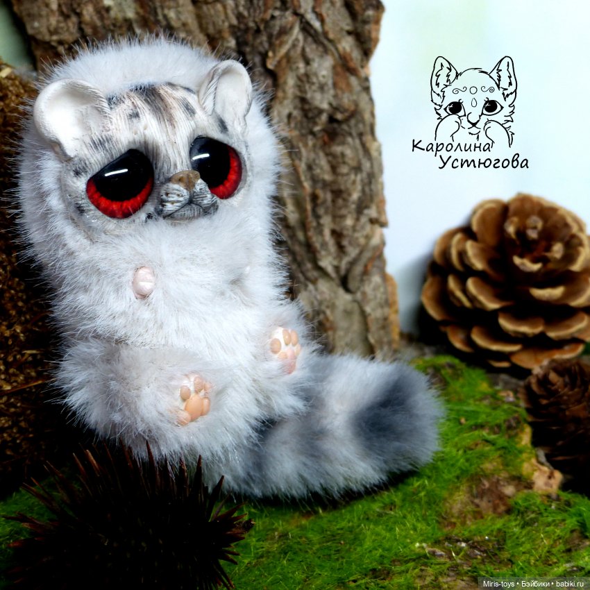 Котята Гепарда — Игрушки в смешанной технике (мех и глина): Арт