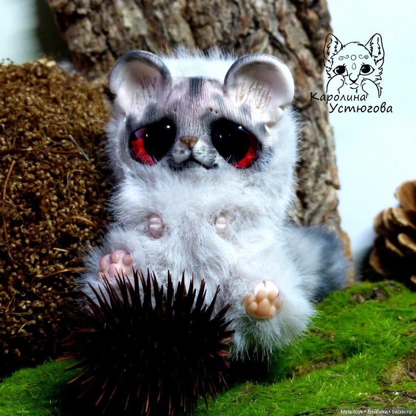 Котята Гепарда — Игрушки в смешанной технике (мех и глина): Арт