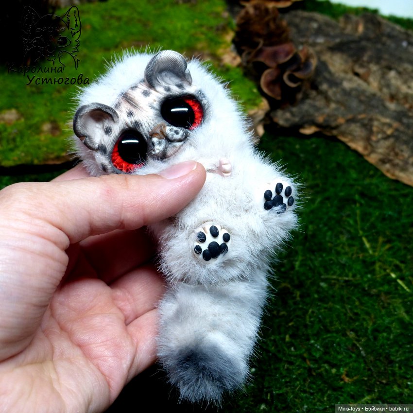 Котята Гепарда — Игрушки в смешанной технике (мех и глина): Арт (фото 4)