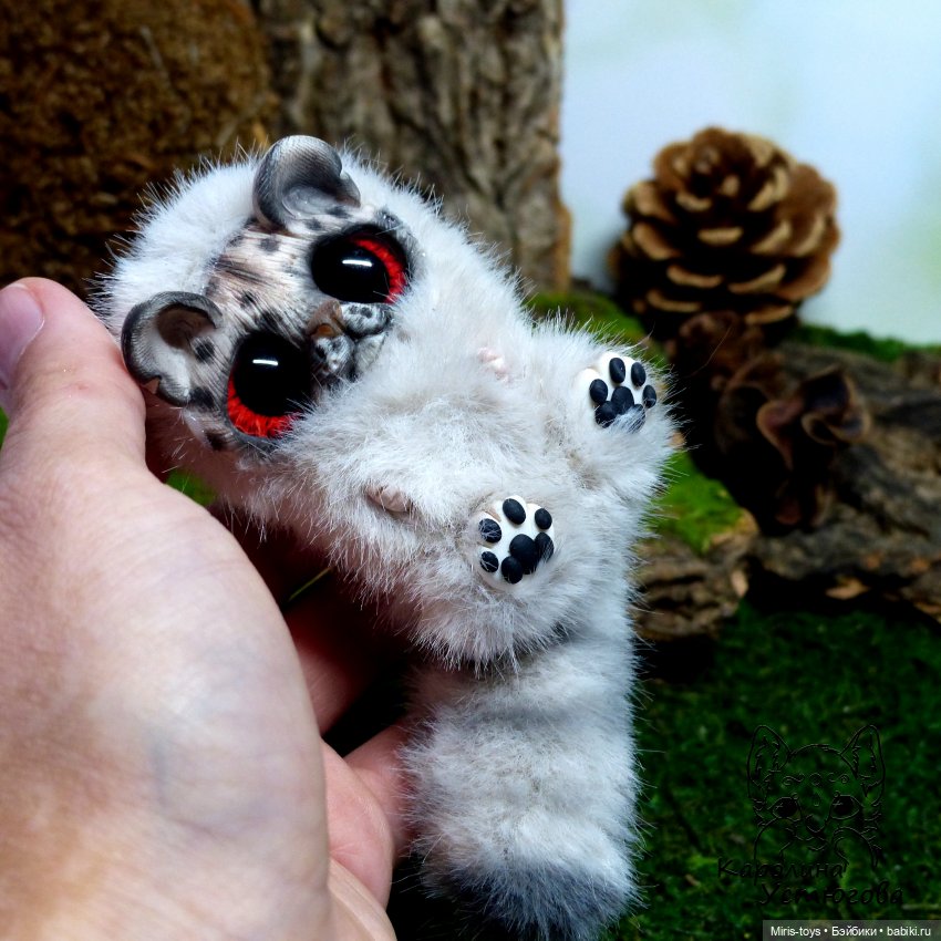 Котята Гепарда — Игрушки в смешанной технике (мех и глина): Арт (фото 6)