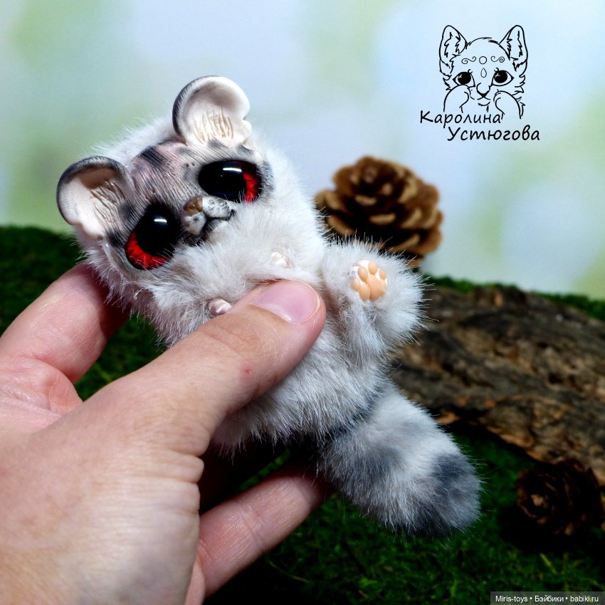 Котята Гепарда — Игрушки в смешанной технике (мех и глина): Арт