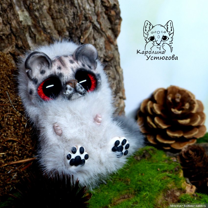 Котята Гепарда — Игрушки в смешанной технике (мех и глина): Арт (фото 5)