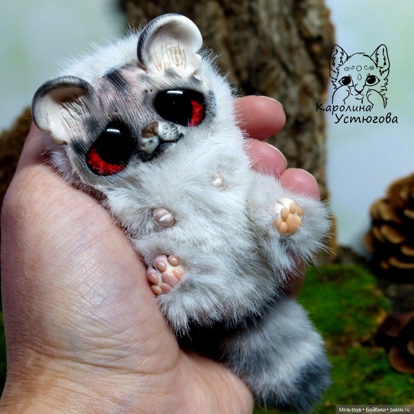 Котята Гепарда — Игрушки в смешанной технике (мех и глина): Арт (фото 10)