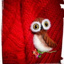 Брошь Совушка