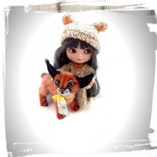 Малыш каракал, степная рысь