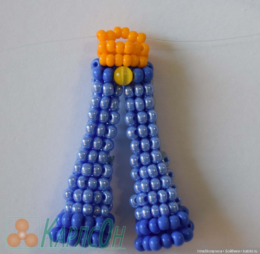 Далее 4 ряда по 6 бусинок