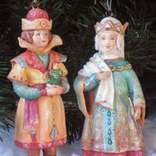 Коллекция ватных ёлочных игрушек