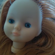 Прошивка волос головки из мягкого винила