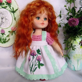 Сестрицы из лоскутка ситца 4. Солнечный денёк - Продолжаю "колдовать" над текстильными куколками