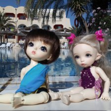 Каролинка и Марик. Отпуск. Бассейн.(ч.5)