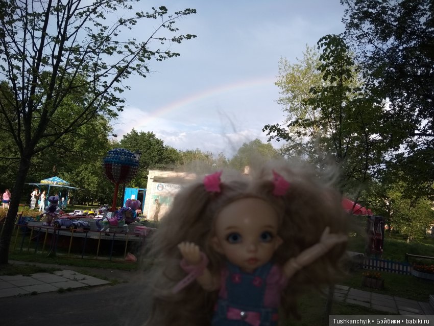 Каролинка и Марик. Дождь 2. или, наконец-то, немножко погуляли