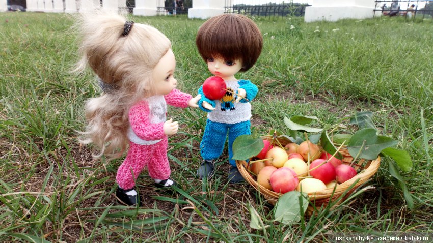 Каролинка и Марик. Урожай. Яблоки