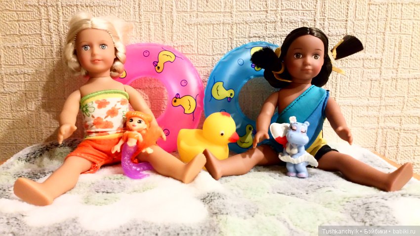 Лана и Кая. American girl mini. Бассейн (фото 9)