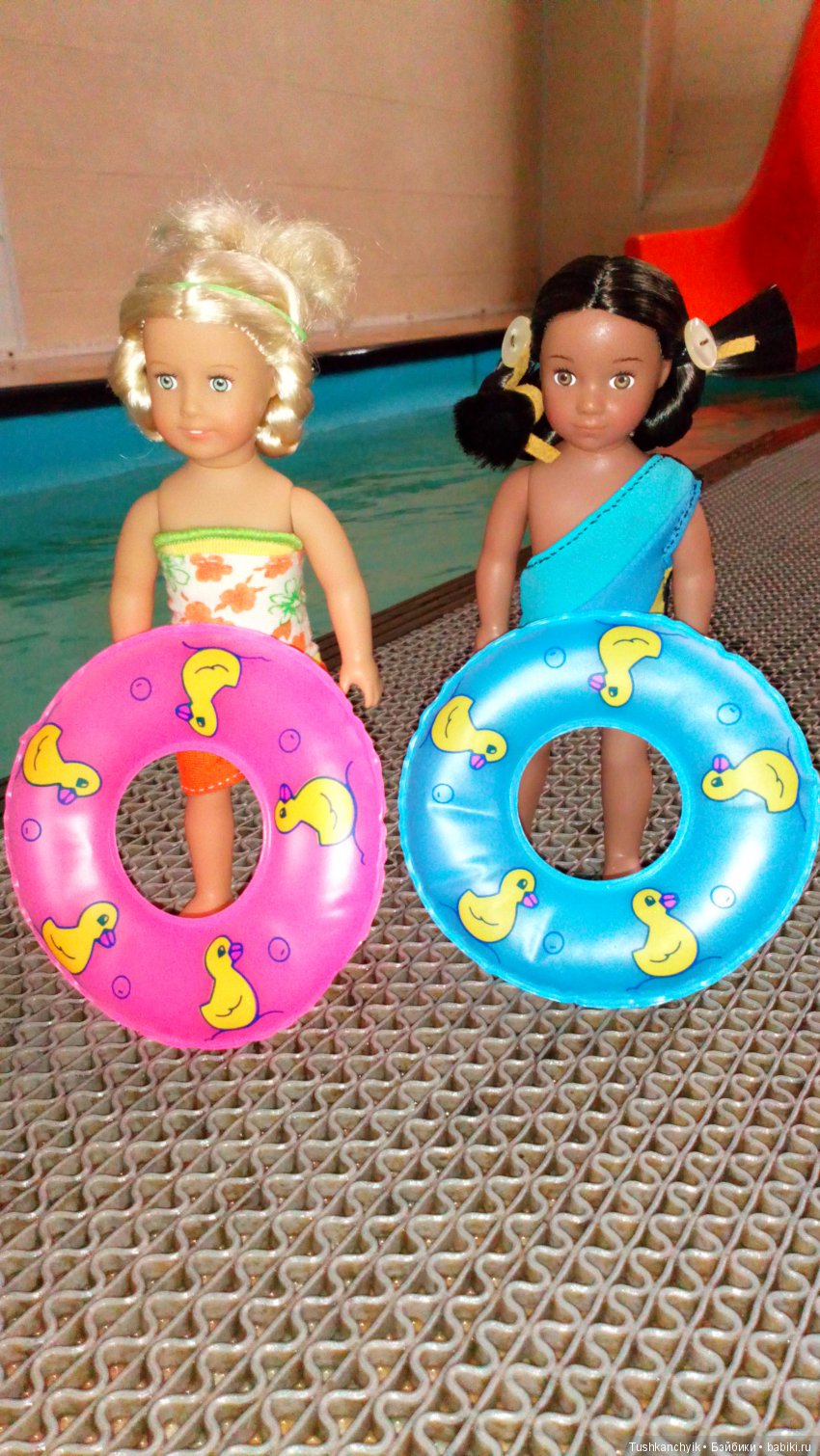 Лана и Кая. American girl mini. Бассейн