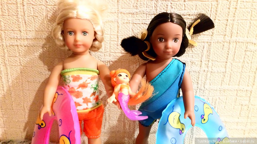 Лана и Кая. American girl mini. Бассейн (фото 5)