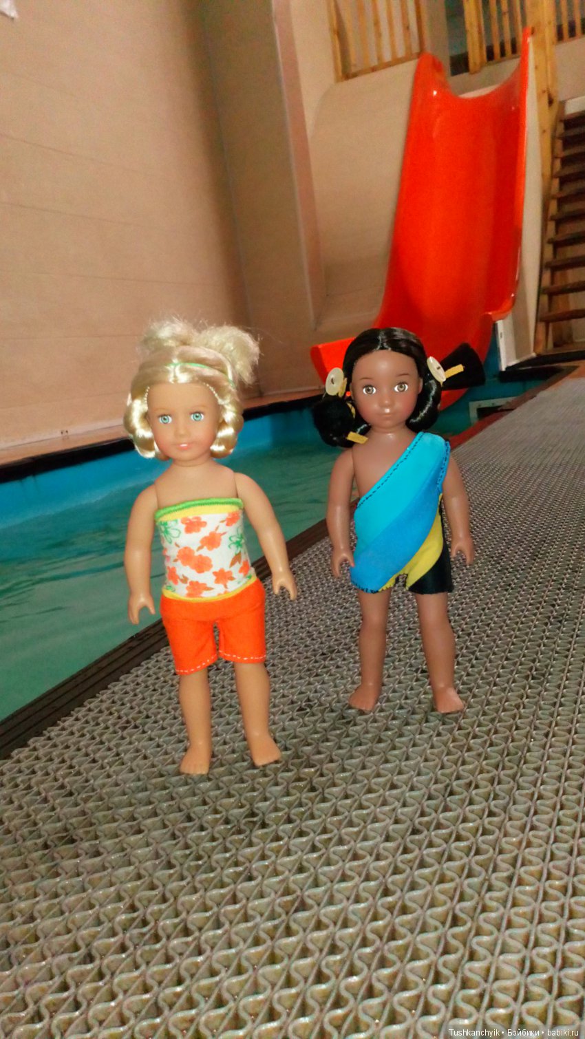 Лана и Кая. American girl mini. Бассейн (фото 10)