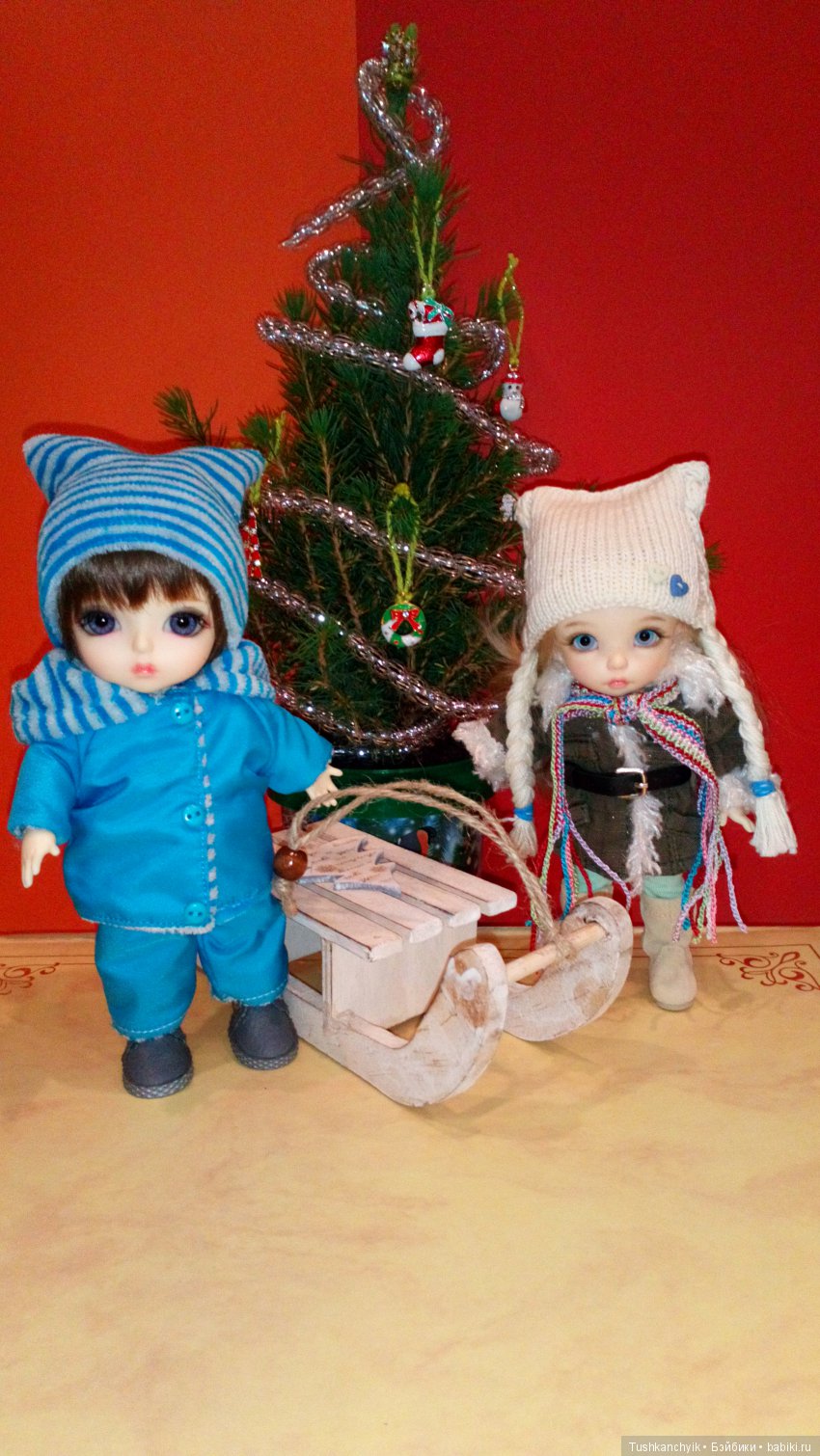 Каролинка и Марик. Зимняя прогулка | Бэйбики Каролинка и Марик. Зимняя прогулка