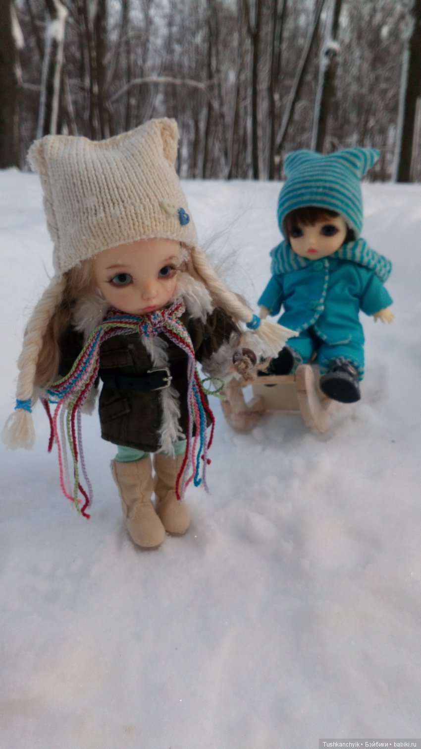 Каролинка и Марик. Зимняя прогулка | Бэйбики Каролинка и Марик. Зимняя прогулка (фото 10)