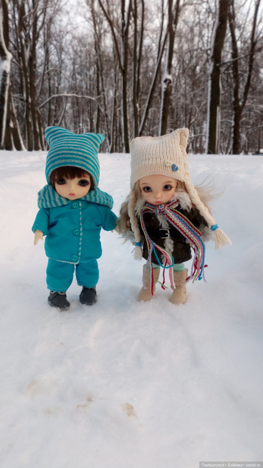 Каролинка и Марик. Зимняя прогулка | Бэйбики Каролинка и Марик. Зимняя прогулка (фото 4)