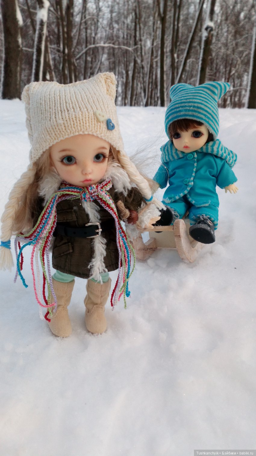 Каролинка и Марик. Зимняя прогулка | Бэйбики Каролинка и Марик. Зимняя прогулка (фото 8)