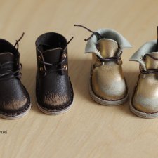 Ботинки из натуральной кожи для кукол Paola Reina