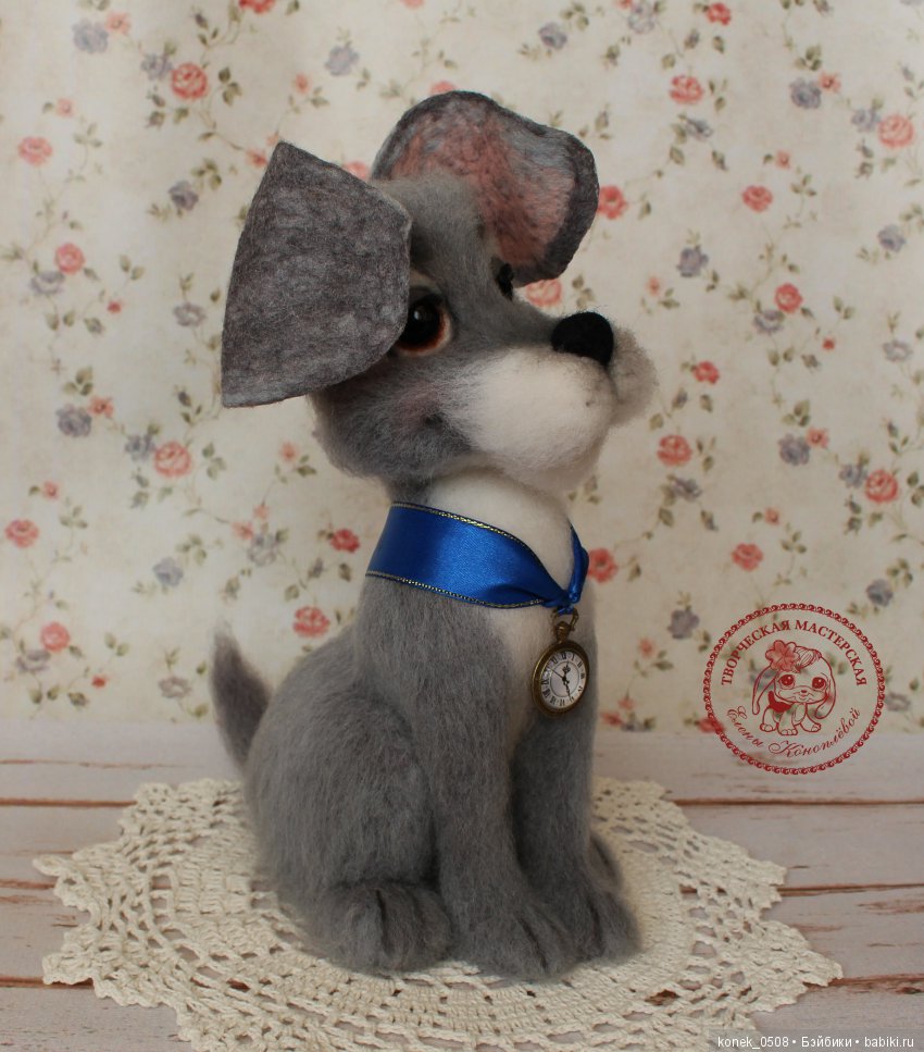 Леди и Бродяга валяные игрушки Елены Коноплёвой (фото 6)