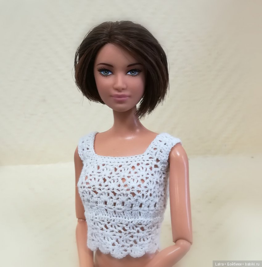 Рабочие моменты, нужен коллективный разум. Топы для Барби (фото 4)