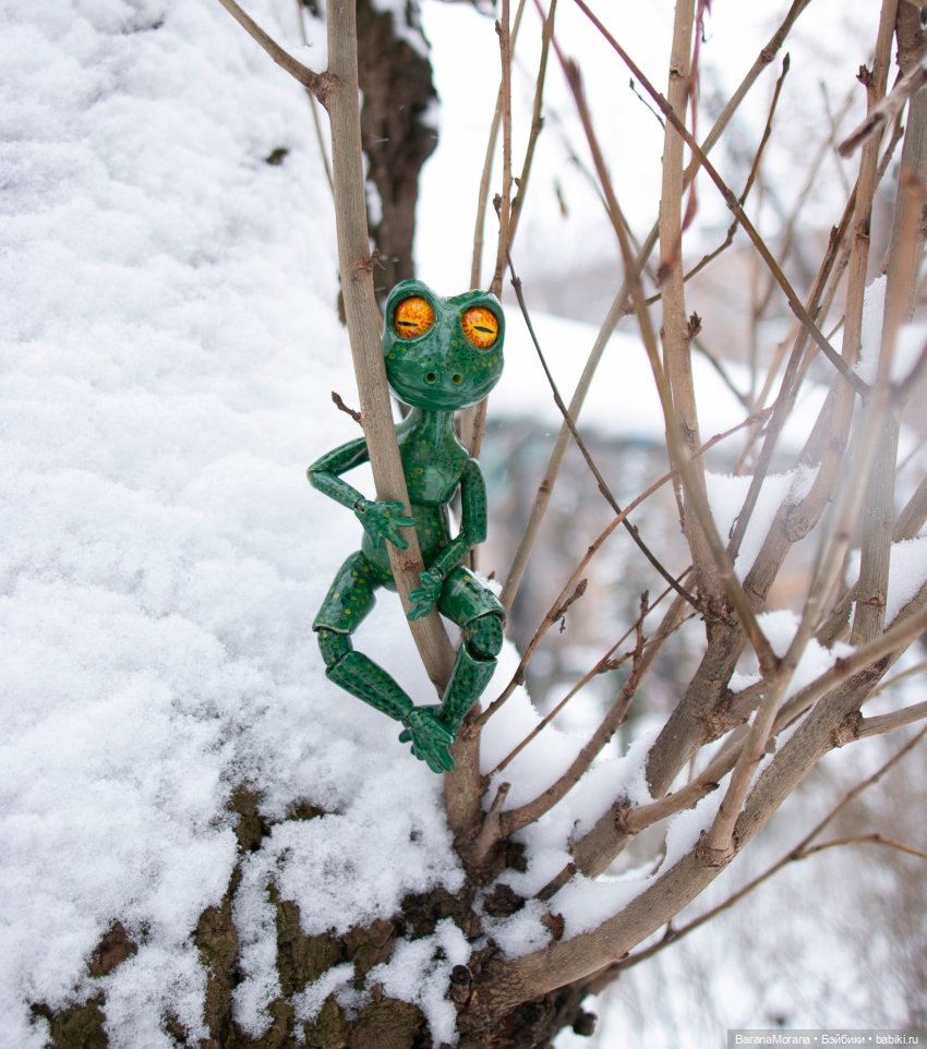О зиме и лягушках — Авторские шарнирные куклы своими руками: лепка (фото 10)