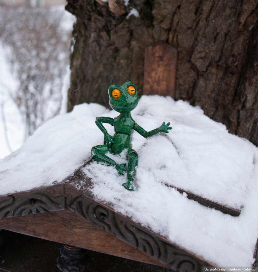 О зиме и лягушках — Авторские шарнирные куклы своими руками: лепка (фото 6)