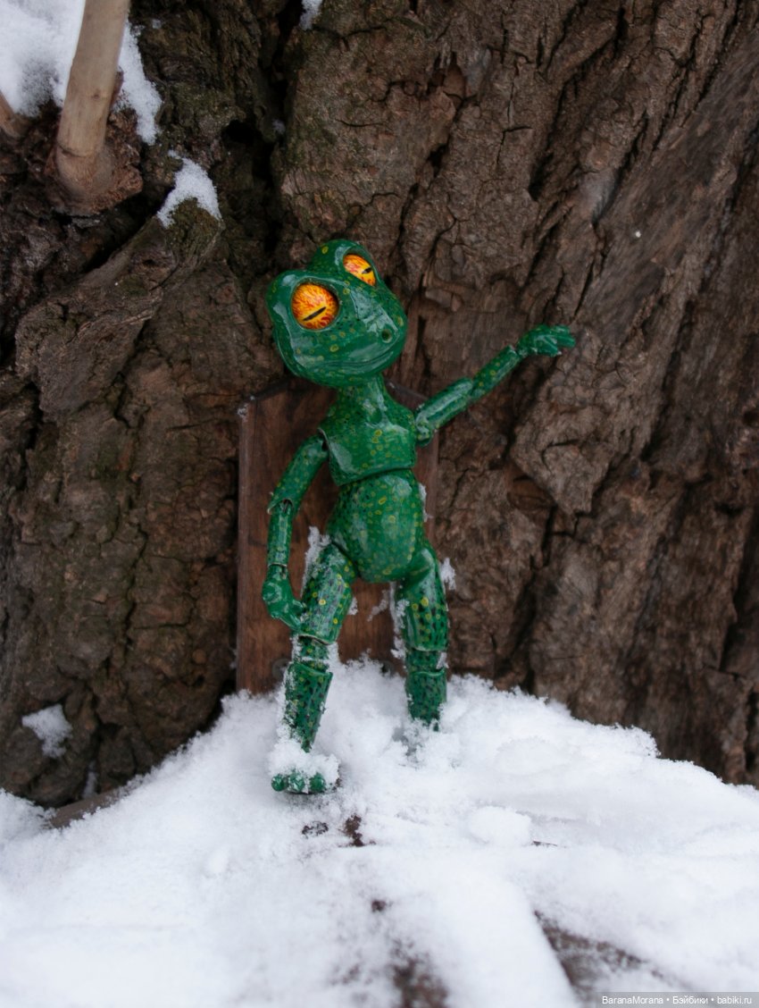 О зиме и лягушках — Авторские шарнирные куклы своими руками: лепка