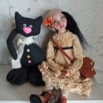 Кукла Лизонька и кот